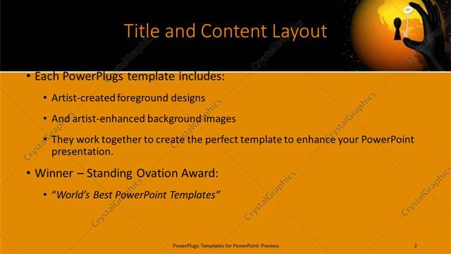 Title and Content presentation slide layout