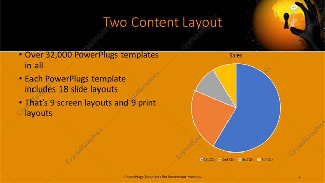 Two Content presentation slide layout