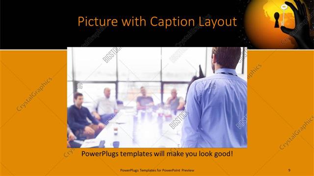 Picture with Caption presentation slide layout