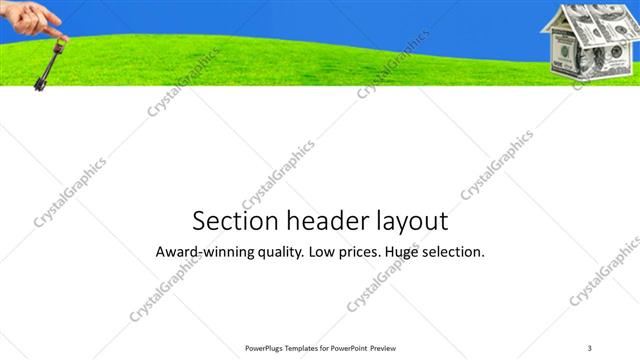 Section Header presentation slide layout