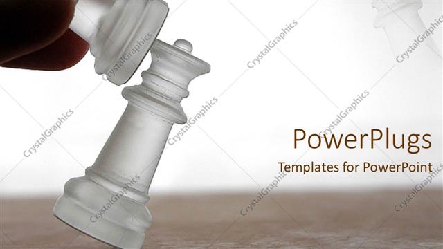  Presentation with competition - Hand knocking down chess piece, game, competition