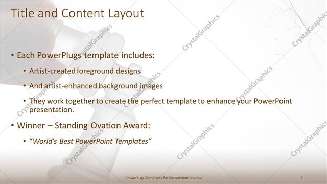 Title and Content presentation slide layout