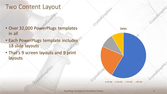 Two Content presentation slide layout