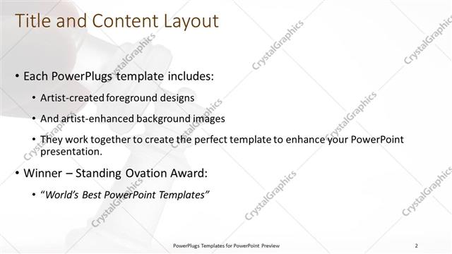 Title and Content presentation slide layout