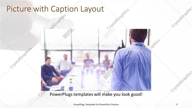 Picture with Caption presentation slide layout