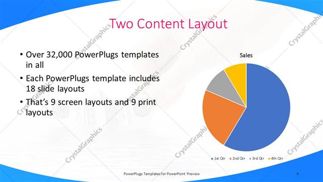 Two Content presentation slide layout