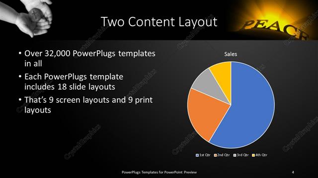 Two Content presentation slide layout