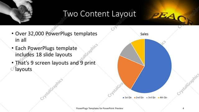 Two Content presentation slide layout
