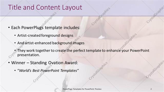 Title and Content presentation slide layout