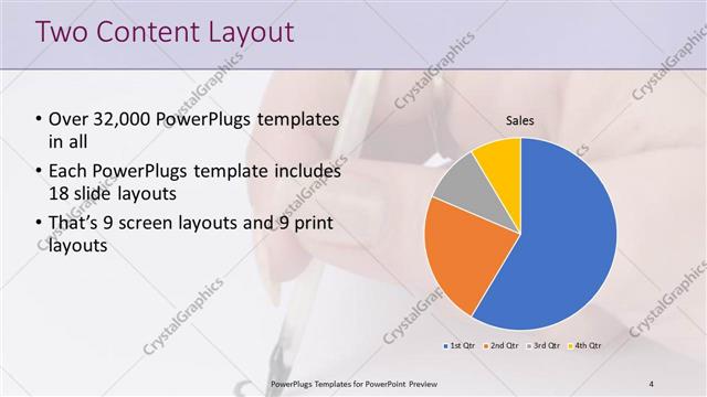 Two Content presentation slide layout