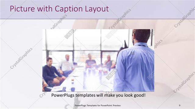 Picture with Caption presentation slide layout