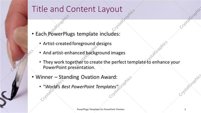 Title and Content presentation slide layout