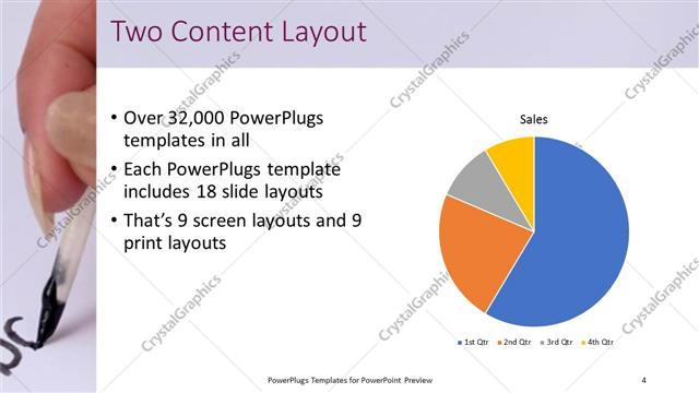 Two Content presentation slide layout