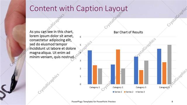 Content with Caption presentation slide layout