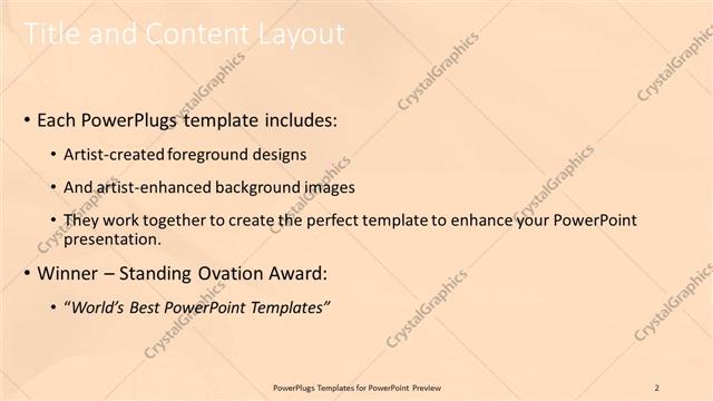 Title and Content presentation slide layout