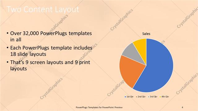 Two Content presentation slide layout