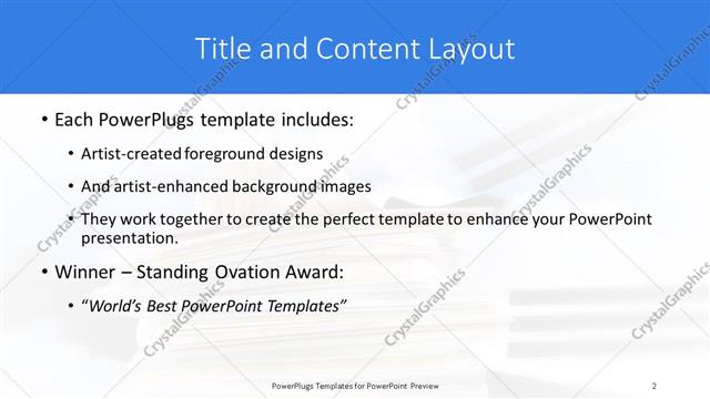 Title and Content presentation slide layout