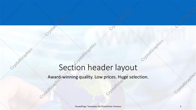 Section Header presentation slide layout