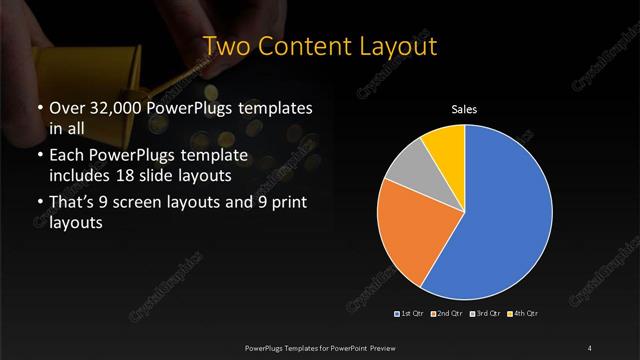 Two Content presentation slide layout