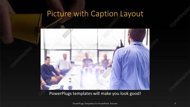 Picture with Caption presentation slide layout