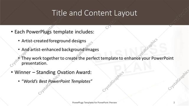 Title and Content presentation slide layout