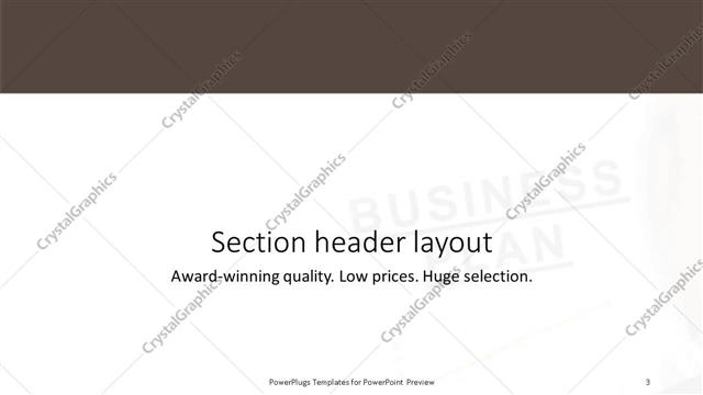 Section Header presentation slide layout