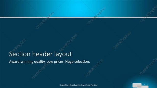 Section Header presentation slide layout