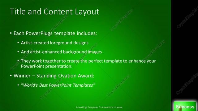 Title and Content presentation slide layout