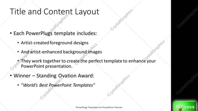 Title and Content presentation slide layout