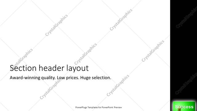 Section Header presentation slide layout