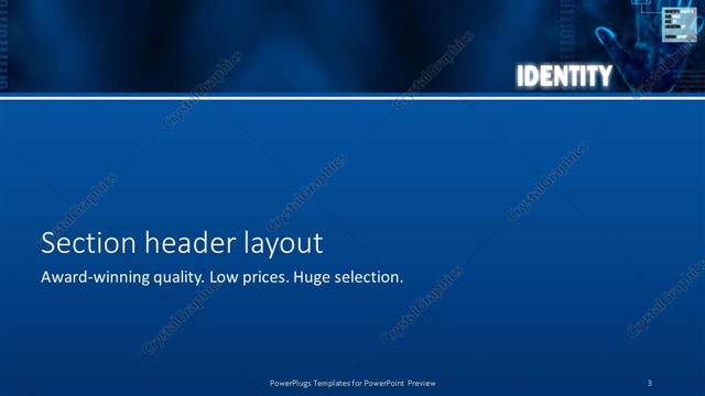 Section Header presentation slide layout