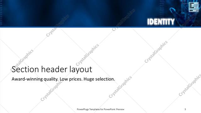 Section Header presentation slide layout