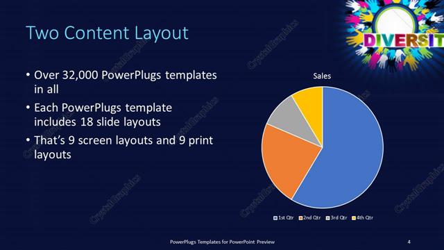Two Content presentation slide layout