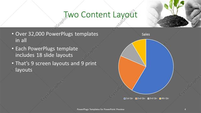 Two Content presentation slide layout