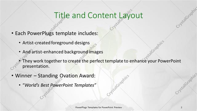Title and Content presentation slide layout