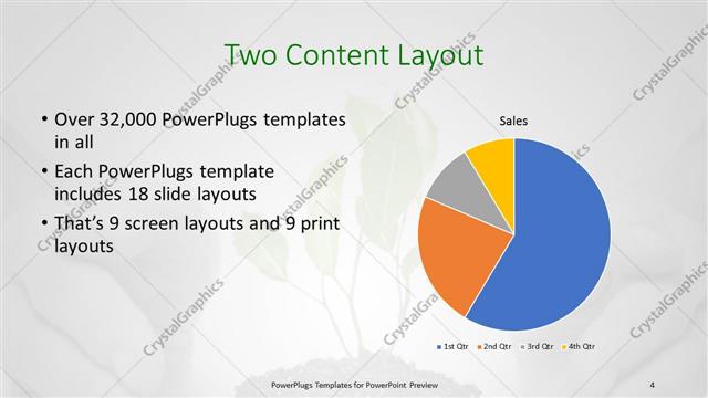 Two Content presentation slide layout
