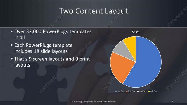 Two Content presentation slide layout