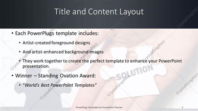 Title and Content presentation slide layout
