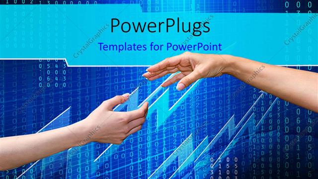 Preview This Beautiful Template for PowerPoint & Google Slides Hand gestures for handshake with binary numbers in blue background