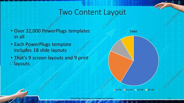 Two Content presentation slide layout