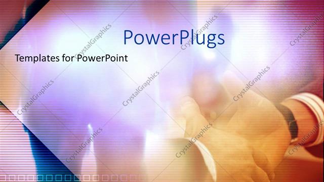  Presentation with hand shake - A hand shake with colorful background and place for text