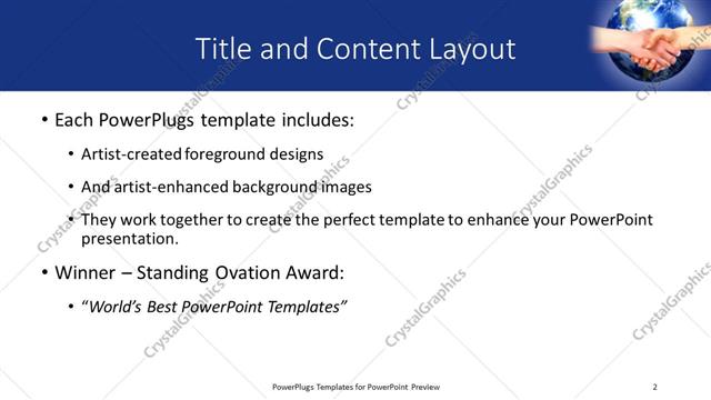 Title and Content presentation slide layout