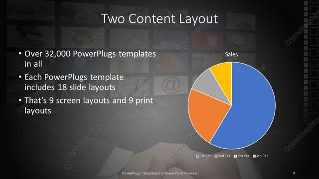 Two Content presentation slide layout