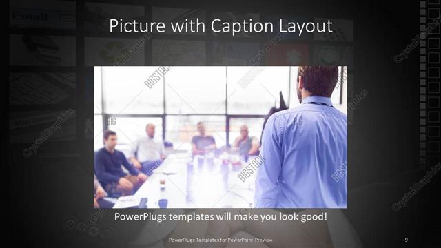 Picture with Caption presentation slide layout