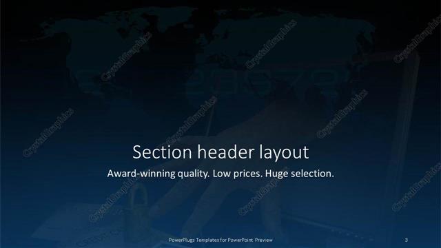 Section Header presentation slide layout