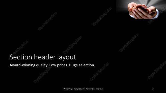 Section Header presentation slide layout