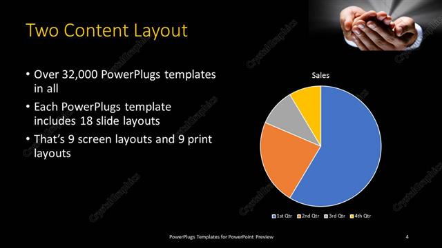 Two Content presentation slide layout