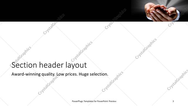 Section Header presentation slide layout