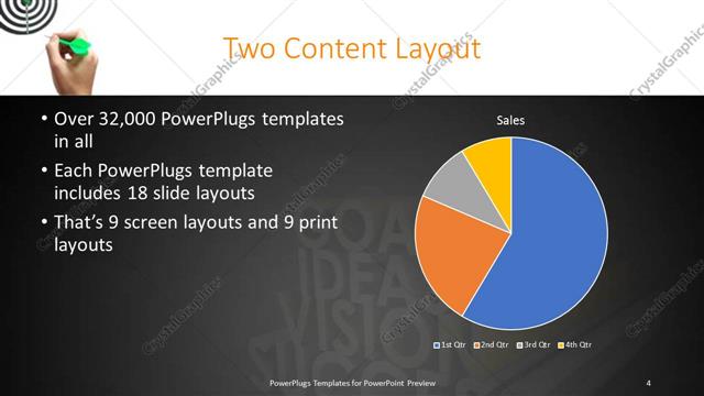 Two Content presentation slide layout