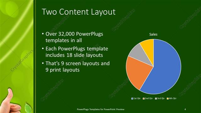 Two Content presentation slide layout